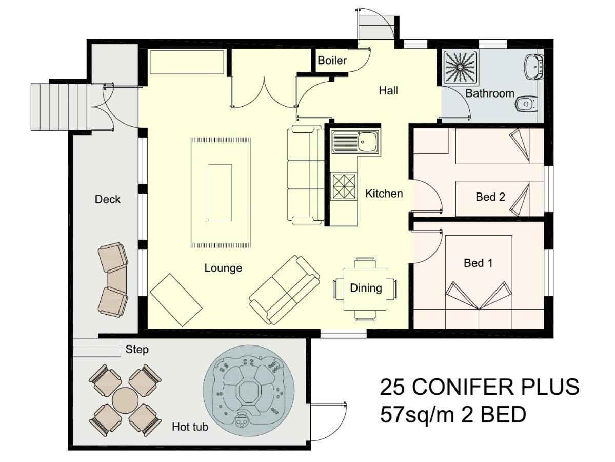 Conifer Lodge 25 With Hot Tub Newton Stewart Minnigaff Exterior foto